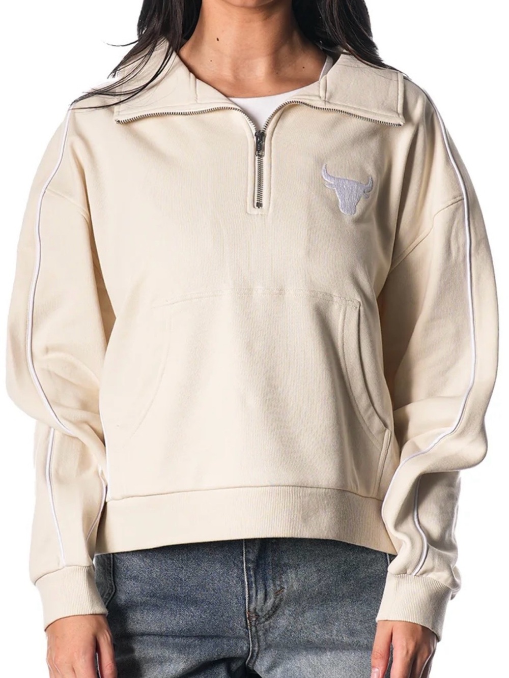 Ladies Chicago Bulls 1966 Wild 1/4 zip sweatshirt